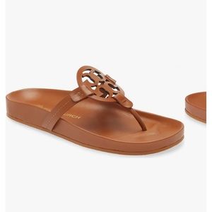 Tory Burch Miller Cloud Sandals in Miele Brown Size 9.5